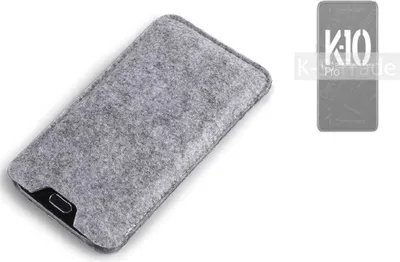 Produktbild von K-S-Trade Filz Handyhülle kompatibel mit Oppo K10 Pro Schutzhülle Filztasche Filz Tasche Case Sleeve Handy Hülle Filzhülle grau