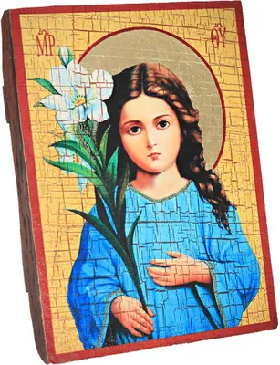 Produktbild von Triletstvujushhaja Gottesmutter, Christliche Holz Ikone 16x12,5 Handarbeit 37025