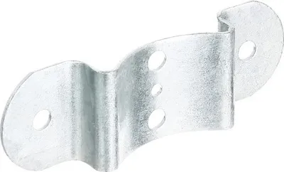 Produktbild von ALBERTS Zaunriegel Beschlag Pfosten Palisade Rundholz Stahl verzinkt 121x40 mm