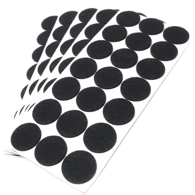 Produktbild von Adsamm® | 105 x selbstklebende Filzgleiter / Schwarz / Ø 30 mm / rund / Möbelgleiter aus Filz mit 3.5 mm Stärke