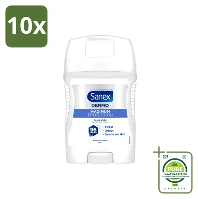 Produktbild von 10 x Sanex Maximum Protection Deodorant Stick - 50 ml - Großpackung - 10 Stücke