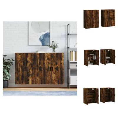 Produktbild von vidaXL Wandschränke 2 Stk. Räuchereiche 69,5x34x90 cm -  Sideboards