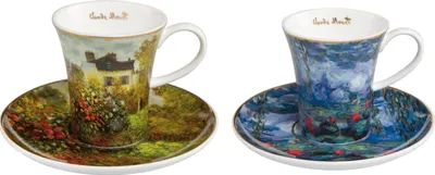 Produktbild von 2er Set Claude Monet Espressotassen DAS KÜNSTLERHAUS & SEEROSEN Goebel Porzellan