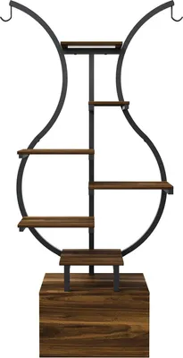 Produktbild von Pflanzenständer für den Innenbereich - Metall Pflanzenregal mit Pflanzenlampe - Beleuchtung mit Timer - Für Wohnzimmer - Montage erforderlich - Stil B, 1 Stück