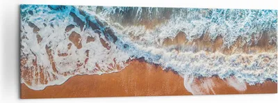 Produktbild von Bild auf Leinwand - Leinwandbild - Einteilig - Sand Wasser Strand - 160x50cm - Wand Bild - Wanddeko - Wandbilder - Leinwanddruck - Bilder - Wanddekoration - Leinwand bilder - Wandbild - AB160x50-5021