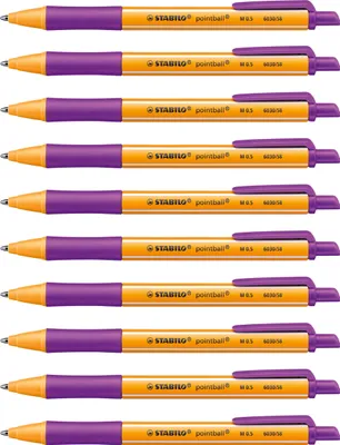 Produktbild von Druck-Kugelschreiber - STABILO pointball - 10er Pack - lila