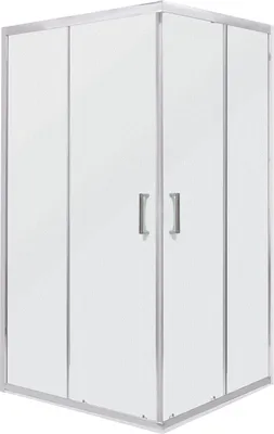 Produktbild von Kerra Duschkabine Malibu 90x70 ohne Duschwanne, 4mm ESG Sicherheitsglas, Crepi-Strukturglas, Chromprofile