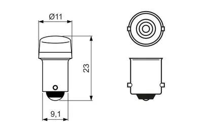 Immagine prodotto di BOSCH Lampade Lampade per auto 12 V 1 W BA9s 1 987 301 513