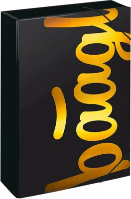 Produktbild von Baagl Heftbox für Schulranzen - Heftmappe A4 für Kinder mit Gummiband und Innenklappen - Sammelmappe, Sammelbox mit Gummizug für Jungen (Gold)