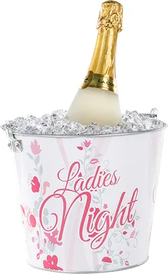 Produktbild von Verzinkter Geschenkeimer für Damen, 23x17x18cm, ca. 5L Volumen