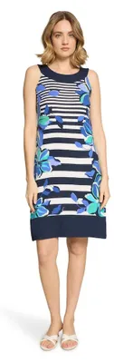 Produktbild von Kleid Kurz Jersey 8857 Dark Blue/Green Größe 48