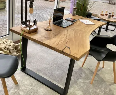 Zdjęcie produktu dla Luksusowe biurko Casa Padrino kolory naturalny / brązowy / czarny 140 cm