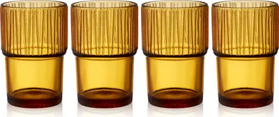 Produktbild von Bitz Kusintha Caféglas amber 380ml 4er Set