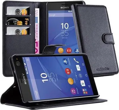 Produktbild von Cadorabo Hülle für Sony Xperia C4 Schutz Hülle in Schwarz Handyhülle Etui Case Cover Magnetverschluss