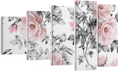 Produktbild von Bild auf Leinwand - Leinwandbild - Blumen Blätter Pflanze Rose - 100x60cm - Wand Bild - Wanddeko - Leinwanddruck - Bilder - Kunstdruck - Wanddekoration - Leinwand bilder - Wandkunst - EG100x60-2952