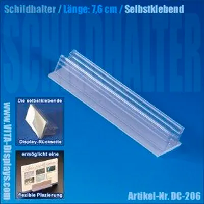 Produktbild von Schildhalter Big-Grip 76x20mm (selbstklebend) (10 Stück)
