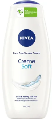 Imagen del producto de NIVEA Creme Soft, Gel de ducha, 500 ml, para adultos, mujeres, para el cuerpo, apto para todo tipo de piel