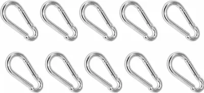 Produktbild von Seilkarabiner  Feuerwehrkarabinerhaken 10er Set, ca. 12 mm x 80 mm lang