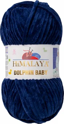 Produktbild von Strickfein Himalaya Dolphin Baby super Bulky Chenille Garn Wolle strickgarn 100 gr 80321 - dunkelblau