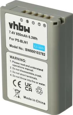 Produktbild von vhbw Akku kompatibel mit Olympus OM-D E-M5, E-M1 Kamera (850 mAh, 7,6 V, Li-Ion), Infochip
