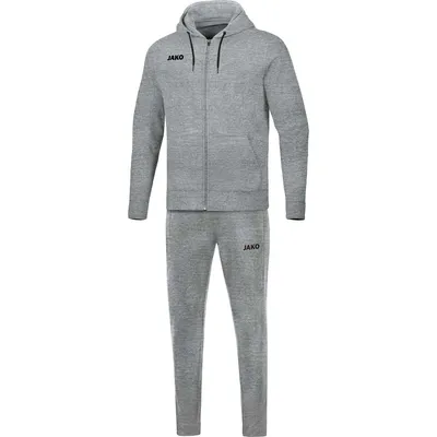 Produktbild von JAKO Unisex Jogginganzug Base mit Kapuze, Farbe:hellgrau meliert, Größe:S
