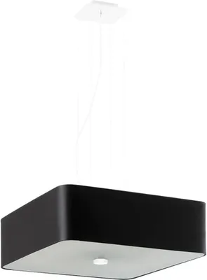 Produktbild von Kronleuchter LOKKO 45 schwarz 5xE27 15W Stoff/Glas/Stahl 105x45x45cm Sollux Lighting