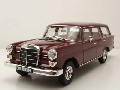 Produktbild von Mercedes 200 Universal Kombi 1966 dunkelrot Modellauto 1:18 Norev