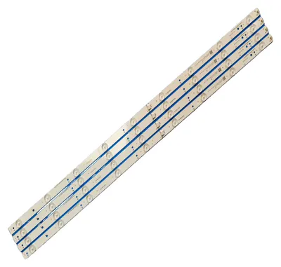 Immagine prodotto di Striscia di retroilluminazione a LED, lunghezza 798 mm, 9 perline LED per striscia, tensione 3 V per LED, come nuova, confezione da 4 pezzi