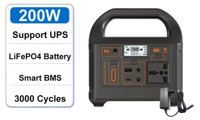 Obrázek produktu pro Solární generátor, přenosná elektrárna, univerzální možnosti nabíjení, 200W, 153,6Wh