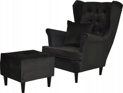 Produktbild von Family Meble Ohrensessel mit Hocker Gaja Relaxsessel Skandinavisch Bequemer Sessel Loungesessel Fernsehsessel Wohnzimmer Schlafzimmer Büro (MONOLI 95)