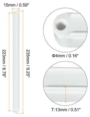 Produktbild von Schubladenschienen, 1Set 235mm - Kunststoffschienen mit Schraube, seitlich montierte gerillte Fš¹hrungsschiene fš¹r Schublade Schrank Nachttisch Kleiderschrank (Wei?)