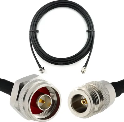 Produktbild von N Stecker Hex Kopf auf N Buchse 5m — HF-240 (LMR 240 Äquivalent) Verlängerung Antennenkabel  — für WiFi RF Antenne GSM LTE 4G 5G 6G Router Signalverstärker Lora Ham CB Funk