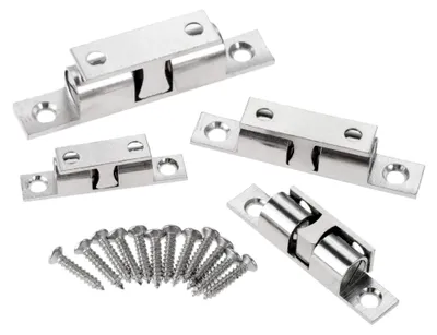 Produktbild von Doppelkugelverschluss für Schranktüren, Messing, mit Schrauben, 50 mm
