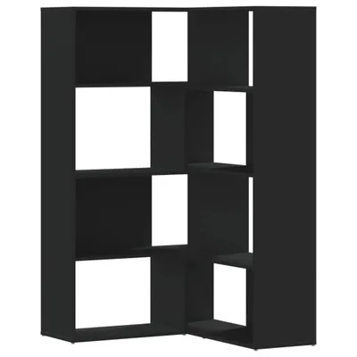 Immagine prodotto di vidaXL Libreria ad angolo 4 ripiani nero 85x85x140 cm materiale legno