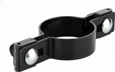 Immagine prodotto di LogistSystem Morsetto centrale rotondo in SET ?42mm per filo FI4mm - Nero Morsetto per recinzione per pali di recinzione - Fissaggio di pannelli di rete - Morsetti per recinzione Morsetto per tutore Morsetto per palo