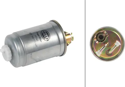 Produktbild von Kraftstofffilter Leitungsfilter Ø 88 mm HELLA für u.a. FORD GALAXY