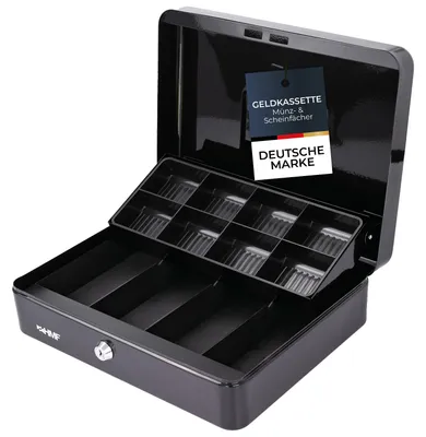 Geldkassette von HMF mit 30 Breite in Schwarz, AI-gegenereerde afbeelding