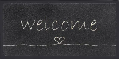 Produktbild von MD-Entree Schmutzfangmatte Emotion XS welcome heart 40x80cm, schwarz