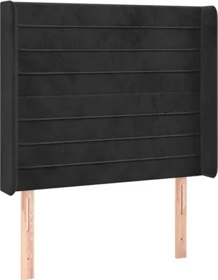 Produktbild von vidaXL Kopfteil mit Ohren Schwarz 83x16x118/128 cm Samt