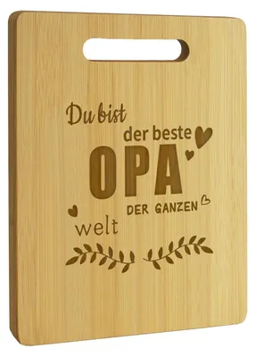 Produktbild von Gravierte Bambus-Schneidebrett als Geschenk für Opa