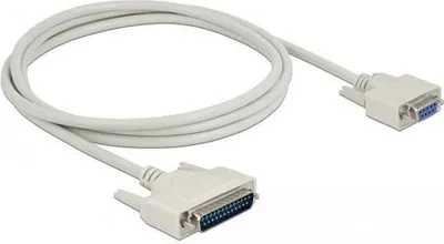 Produktbild von DeLOCK Serielles Kabel D-Sub 25 Stecker zu D-Sub 9 Buchse 2 m, Beige, 2 m, D-Sub 25 Pin, D-Sub 9 Pin, Männlich, Weiblich