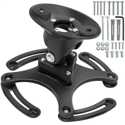 Produktbild von tectake Beamer Deckenhalterung Universal Aluminium 360° Kugelgelenk bis 30kg Traglast 13,4cm Deckenabstand Projektorhalterung