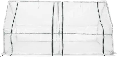 Produktbild von Foliengewächshaus - Gartengewächshaus - 180×90×90 cm - Tür zum Aufrollen - Verstärkte PE-Plane - Eisenrahmen - Wasserdicht - Leicht aufzubauen - Grün/Weiß