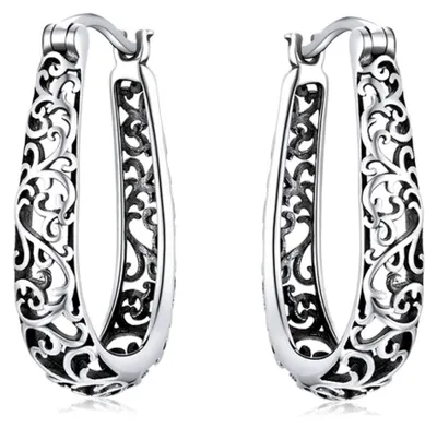 Immagine prodotto di Solidchoice - Orecchini a cerchio ipoallergenici in argento sterling 925 per donna