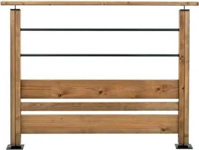 Produktbild von MOKA Holzschwellen - Füllungsset für HolzgeländerBodenbefestigung