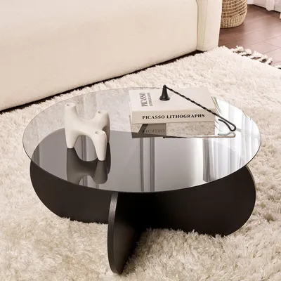 Produktbild von Cugnoli - Couchtisch, 75x75x35h cm Schwarz, Runde Form