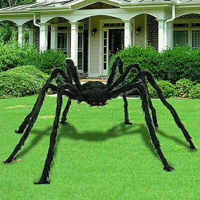 Produktbild von 200cm Riesen Spinne Tarantula Plüsch Schwarz Geisterhaus Horror Halloween Deko