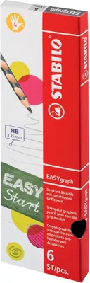 Produktbild von Ergonomischer Dreikant-Bleistift für Linkshänder - STABILO EASYgraph in pastellgrün - Einzelstift - Härtegrad HB
