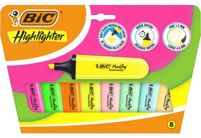 Produktbild von Bic 517954 Textmarker 8 Einheiten    One Size