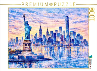 Produktbild von CALVENDO Puzzle Freiheitsstatue in New York | 1000 Teile Lege-Größe 64x48cm Foto-Puzzle für glückliche Stunden